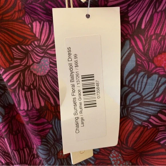 NWT Ruthie Grace Olivaceous Chasing Sunsets Babydoll Floral Autumn Dress - Picture 11 of 13